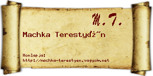Machka Terestyén névjegykártya
